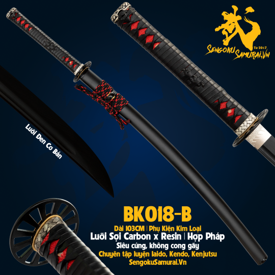 BK018-B | Kiếm Nhật Phi Kim Tổng Hợp 