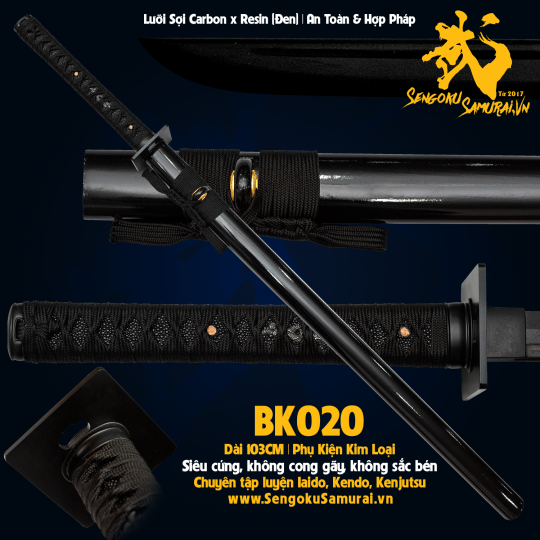 BK020 (Ninjato 103cm) | Kiếm Ninja Phi Kim Tổng Hợp 