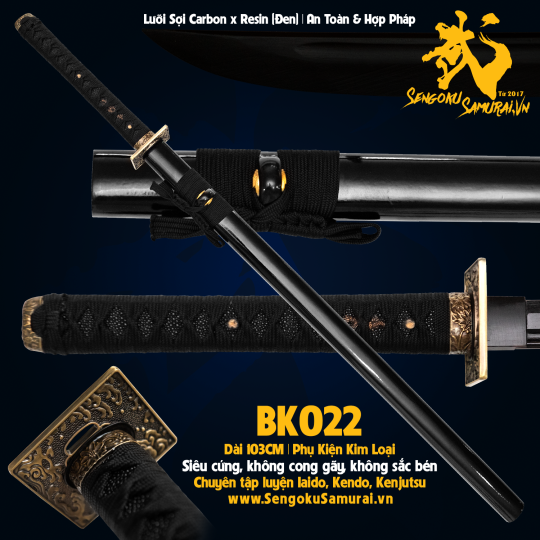BK022 (Ninjato 103cm) | Kiếm Ninja Phi Kim Tổng Hợp 