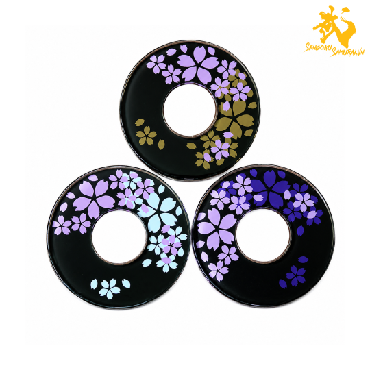 NISOZAKURA | Shinai Tsuba Nhị Trùng Sakura – Hộ Thủ Shinai Họa Tiết Hoa Anh Đào Hai Lớp 