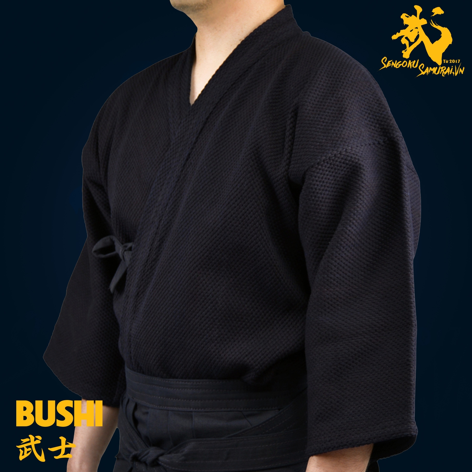 BUSHI (Bộ) | Dougi 1 Lớp AIZOME #6000 (Kendogi & Hakama) 