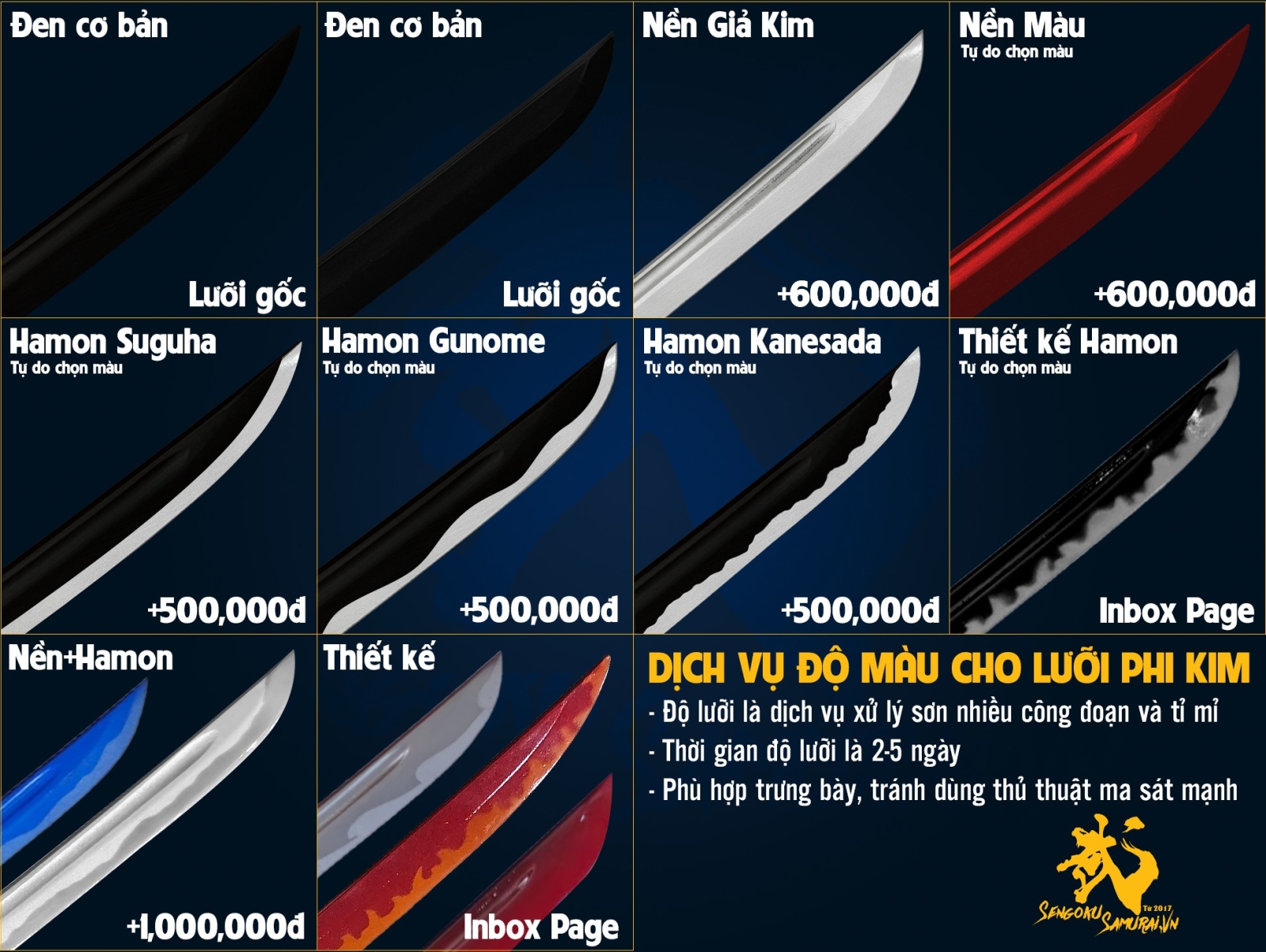 BL010 | Kiếm Nhật Phi Kim Tổng Hợp 