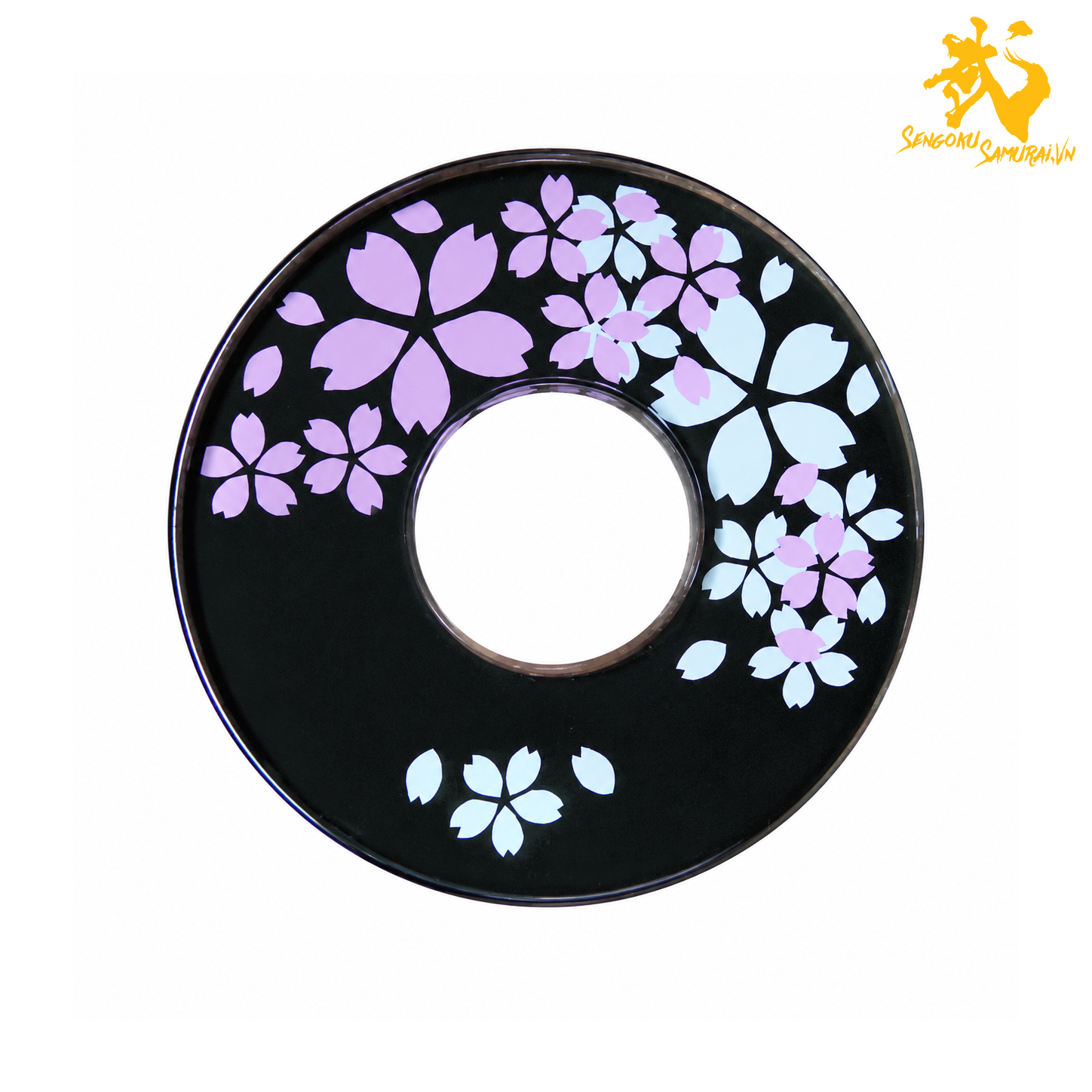 NISOZAKURA | Shinai Tsuba Nhị Trùng Sakura – Hộ Thủ Shinai Họa Tiết Hoa Anh Đào Hai Lớp 