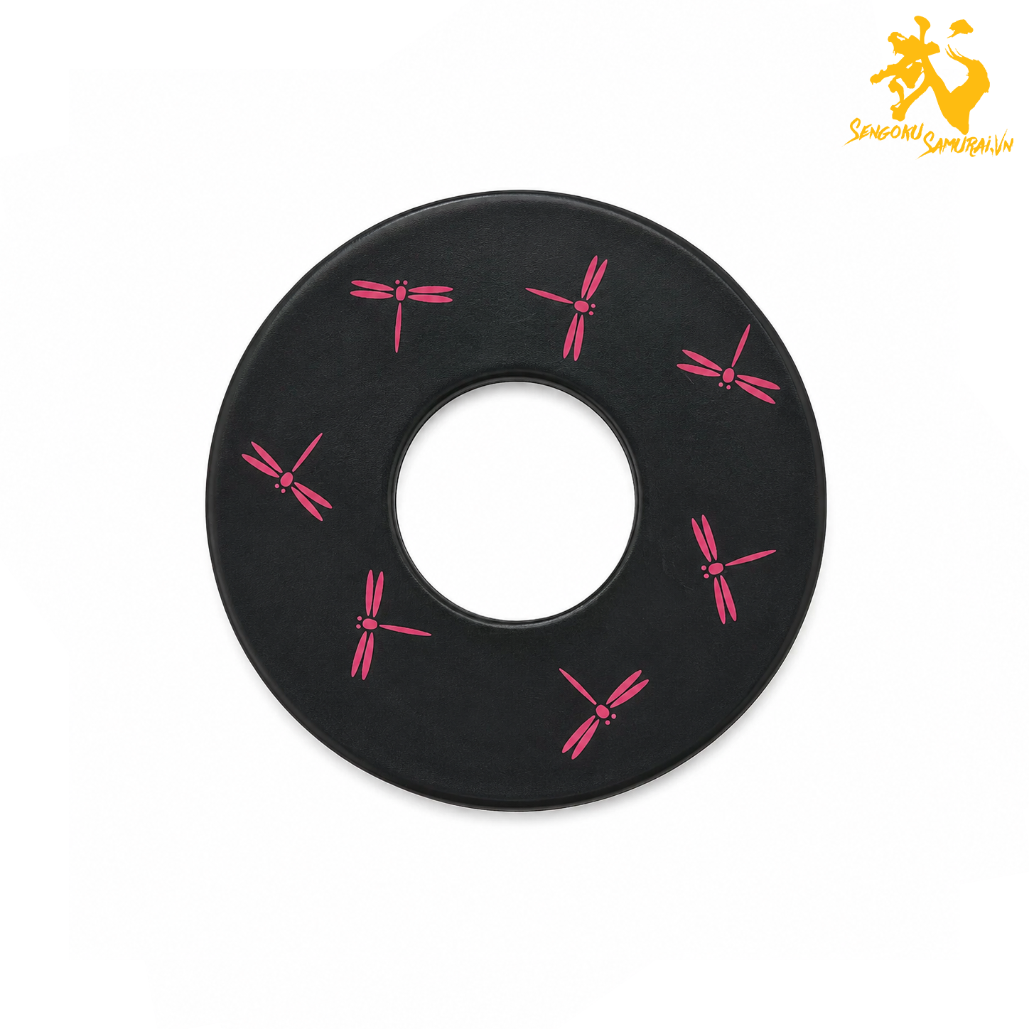 RESIN | Shinai Tsuba Đen Họa Tiết Nhật – Sakura / Katsumushi / Nichirin / Shippō 