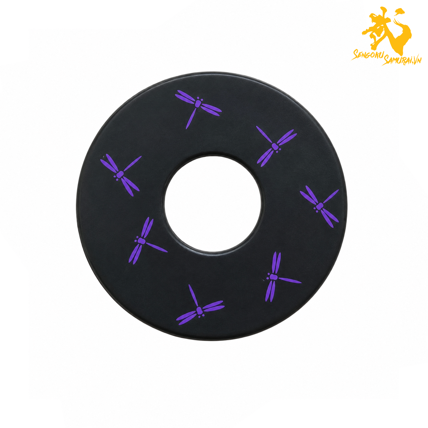 RESIN | Shinai Tsuba Đen Họa Tiết Nhật – Sakura / Katsumushi / Nichirin / Shippō 