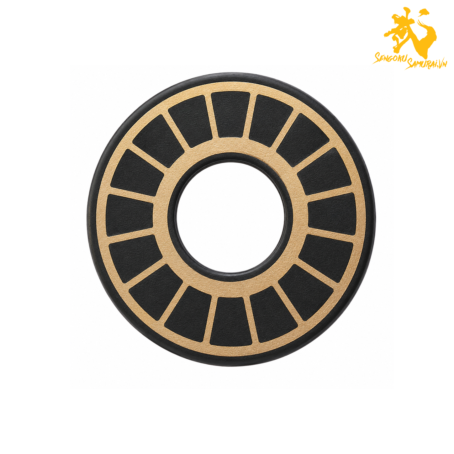 RESIN | Shinai Tsuba Đen Họa Tiết Nhật – Sakura / Katsumushi / Nichirin / Shippō 