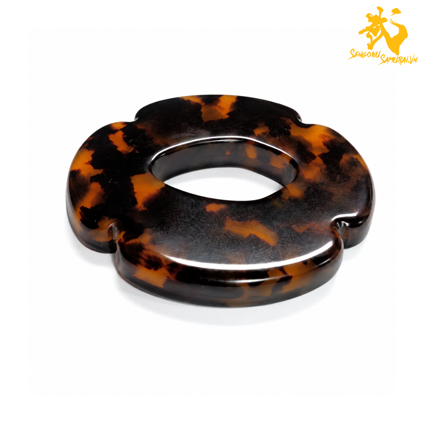 Tsuba Giả Đồi Mồi Cho Bokken Nhật Bản 